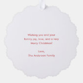 Eenvoudige boom met boog moderne kerst ornament kaart (Achterkant)