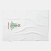 Eenvoudige boom met boog moderne kerst theedoek (Horizontaal)