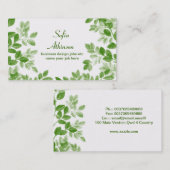 Eenvoudige boombladeren prachtig visitekaartje ont (Voorkant / Achterkant)