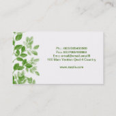 Eenvoudige boombladeren prachtig visitekaartje ont (Achterkant)