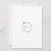 Eenvoudige boomvertakking laat botanische bruiloft kaart (Achterkant)