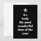 Eenvoudige boomvorm Zwart & Wit citaat Feestdagenkaart (Voorkant / Achterkant)