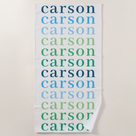 Eenvoudige borden Persoonlijke Herhalingsnaam Strandlaken