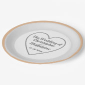 Eenvoudige Borden van zilver, grijs en witbruispap Papieren Bordje (Gekanteld)