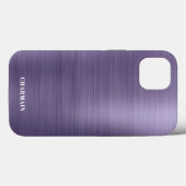 Eenvoudige borstel metaal middernacht Case-Mate iPhone case (Achterkant (horizontaal))