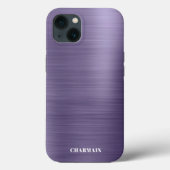 Eenvoudige borstel metaal middernacht Case-Mate iPhone case (Achterkant)