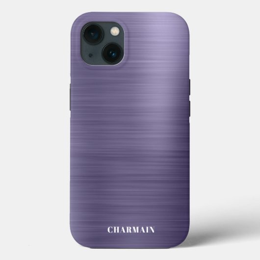 Eenvoudige borstel metaal middernacht Case-Mate iPhone case (Achterkant)