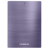 Eenvoudige borstel metaal middernacht klembord (Achterkant)