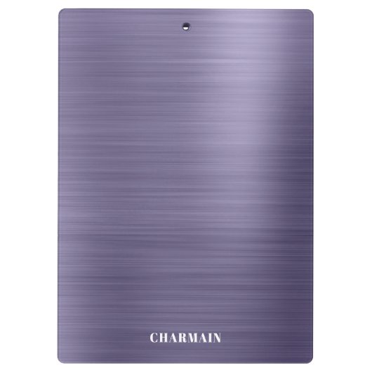 Eenvoudige borstel metaal middernacht klembord (Achterkant)