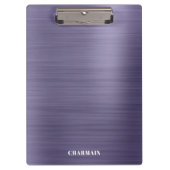 Eenvoudige borstel metaal middernacht klembord (Voorkant)