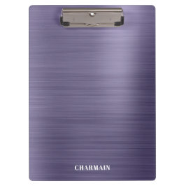 Eenvoudige borstel metaal middernacht klembord