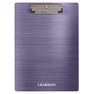 Eenvoudige borstel metaal middernacht klembord