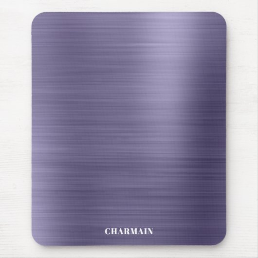 Eenvoudige borstel metaal middernacht muismat (Voorkant)