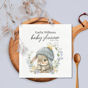 Eenvoudige bos bosland babyshower servet