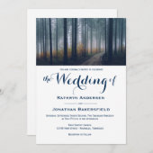 Eenvoudige Bos Fall Wedding Uitnodigingen (Voorkant / Achterkant)