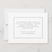 Eenvoudige bossen Funeral Dank je Bedankkaart (Achterkant)