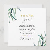 Eenvoudige Botanische 15e Verjaardag Dank u Foto Kaart (Voorkant)