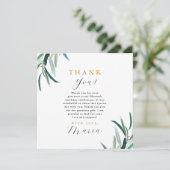 Eenvoudige Botanische 15e Verjaardag Dank u Kaart (Staand voorkant)