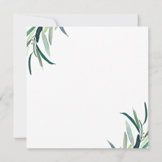 Eenvoudige Botanische 15e Verjaardag Dank u Kaart (Achterkant)