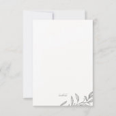 Eenvoudige botanische Bereavement Dank je wel Bedankkaart (Achterkant)