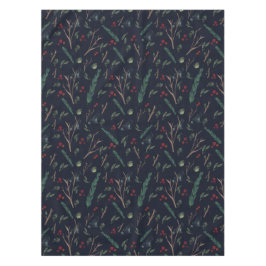 Eenvoudige Botanische Bessen Kerstpatroon Tafelkleed