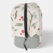 Eenvoudige Botanische Bessen Patroon Monogram Toilettasje (Rechts)