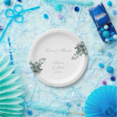 Eenvoudige Botanische Bloemen Liefde en Bedankt br Papieren Bordje (Feest)