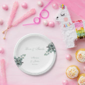 Eenvoudige Botanische Bloemen Liefde en Bedankt br Papieren Bordje (Feest)