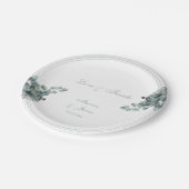 Eenvoudige Botanische Bloemen Liefde en Bedankt br Papieren Bordje (Gekanteld)