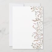 Eenvoudige Botanische Boho Bruiloft Kaart (Achterkant)