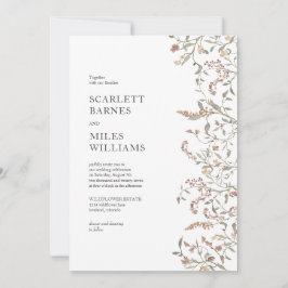 Eenvoudige Botanische Boho Bruiloft Kaart