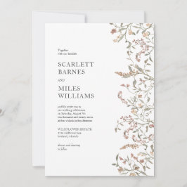 Eenvoudige botanische Boho Wedding Kaart