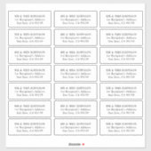 Eenvoudige Botanische bruiloft gast Adresetiketten Sticker (Vel)