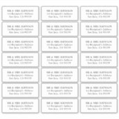 Eenvoudige Botanische bruiloft gast Adresetiketten Sticker (Voorkant)