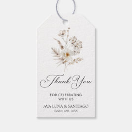 Eenvoudige botanische bruiloft voor Labels Cadeaulabel