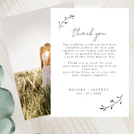 Eenvoudige Botanische Chic Moderne Minimalistische Bedankkaart