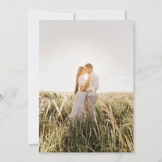 Eenvoudige botanische chique moderne minimale brui bedankkaart (Achterkant)