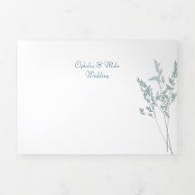 Eenvoudige botanische drievoudige brief vouw uitno