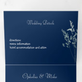 Eenvoudige botanische drievoudige briefkaart uitno (Binnenzijde eerst)