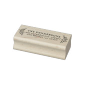 Eenvoudige Botanische Familienaam & Terugkeeradres Rubberstempel (Stempel)
