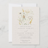 Eenvoudige botanische Floral Wedding Kaart (Voorkant)