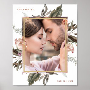 Eenvoudige botanische foto poster