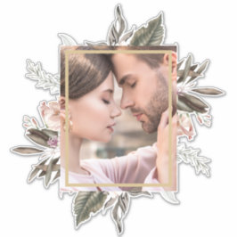 Eenvoudige botanische foto sticker