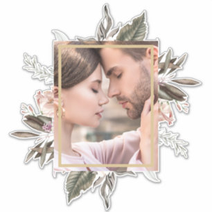 Eenvoudige botanische foto sticker