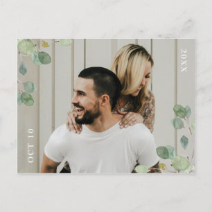 Eenvoudige botanische foto Waterverf sparen de dat Uitnodiging Briefkaart