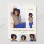 Eenvoudige Botanische Fotocollage Graduation Party Kaart (Voorkant)