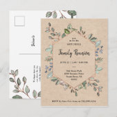 Eenvoudige botanische geometrische Kraft | Gezinsh Briefkaart (Voorkant / Achterkant)