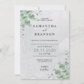 Eenvoudige botanische groen laat de grote eucalypt kaart (Voorkant)