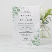 Eenvoudige botanische groen laat de grote eucalypt kaart (Staand voorkant)