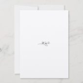 Eenvoudige botanische huwelijksuitnodiging kaart (Achterkant)